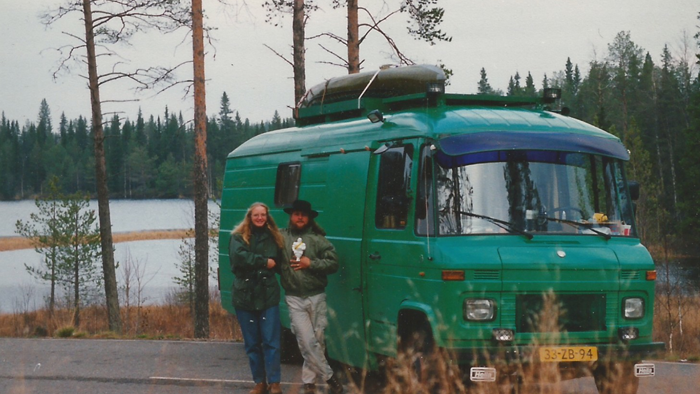 Santoalla - Margo, Martin, and the camper