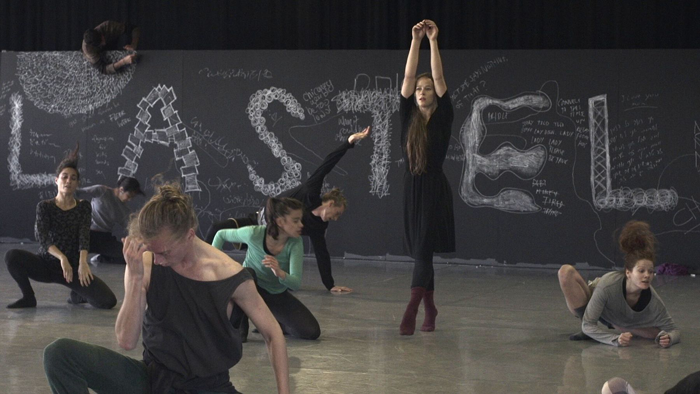 Bobbi Jene rehearsing with Batsheva Dance Company in Tel Aviv. Photo courtesy Oscilloscope Laboratories