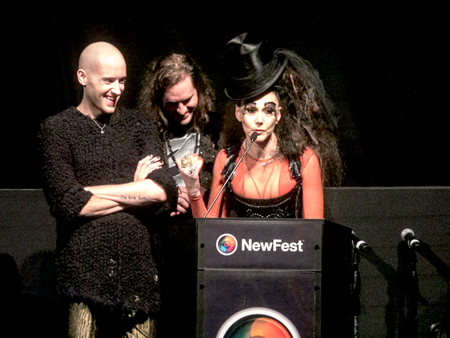 Anthony & Alex with Susanne Bartsch at the 2017 New Fest Premiere of their film, Susanne Bartsch